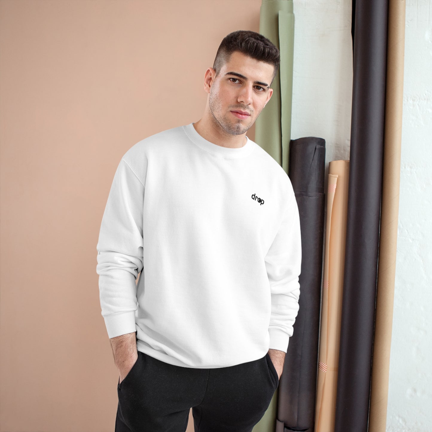 Champion Sweatshirt with Drop Logo Design